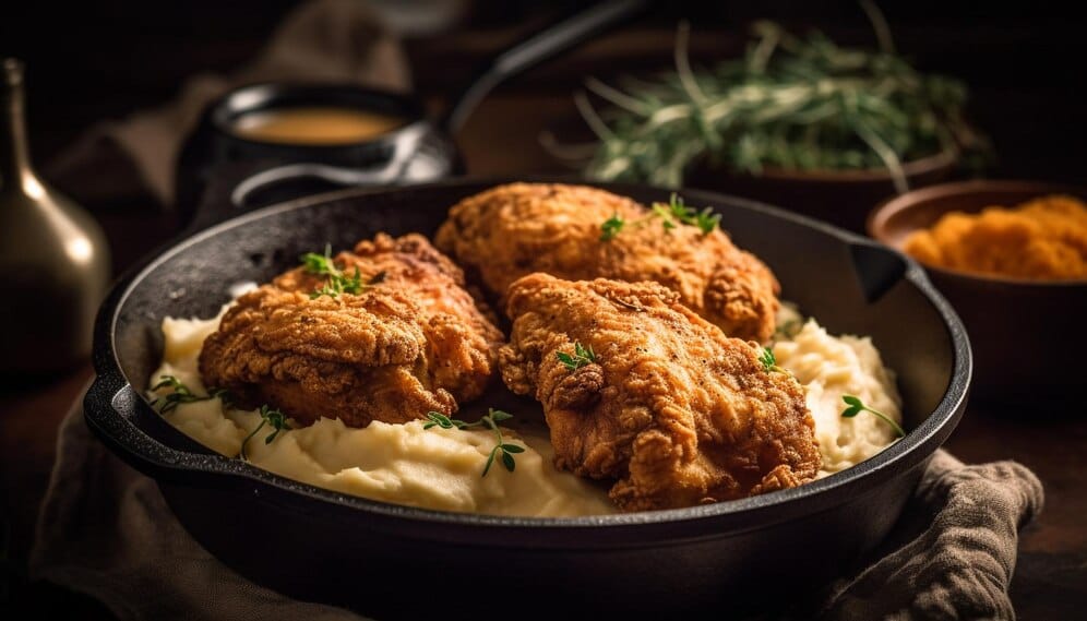 chicken and mashed potatoes